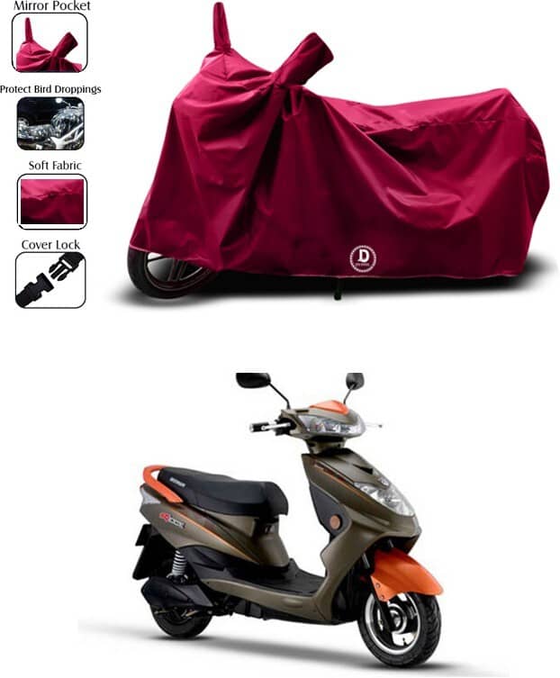 EGAL Bike Body Cover for Okinawa ( Pack of 1 ) , Maroon
