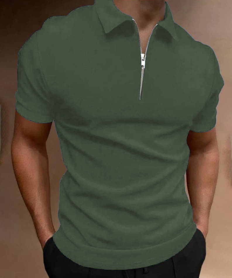 ELBATROSS Polyester Slim Fit Solid Half Sleeves Men's Mandarin Collar T-Shirt - Olive ( Pack of 1 ) ELBATROSS Polyester Slim Fit Solid Half Sleeves Men's Mandarin Collar T-Shirt - Olive ( Pack of 1 )