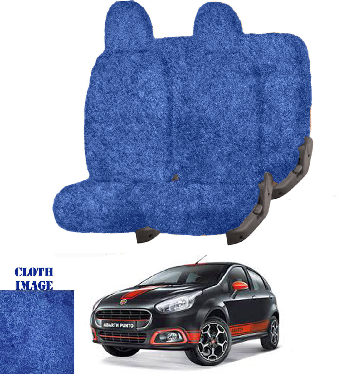 Fiat Abarth Punto Blue 5 Seater Car Seat Cover     			Fiat Abarth Punto Blue 5 Seater Car Seat Cover