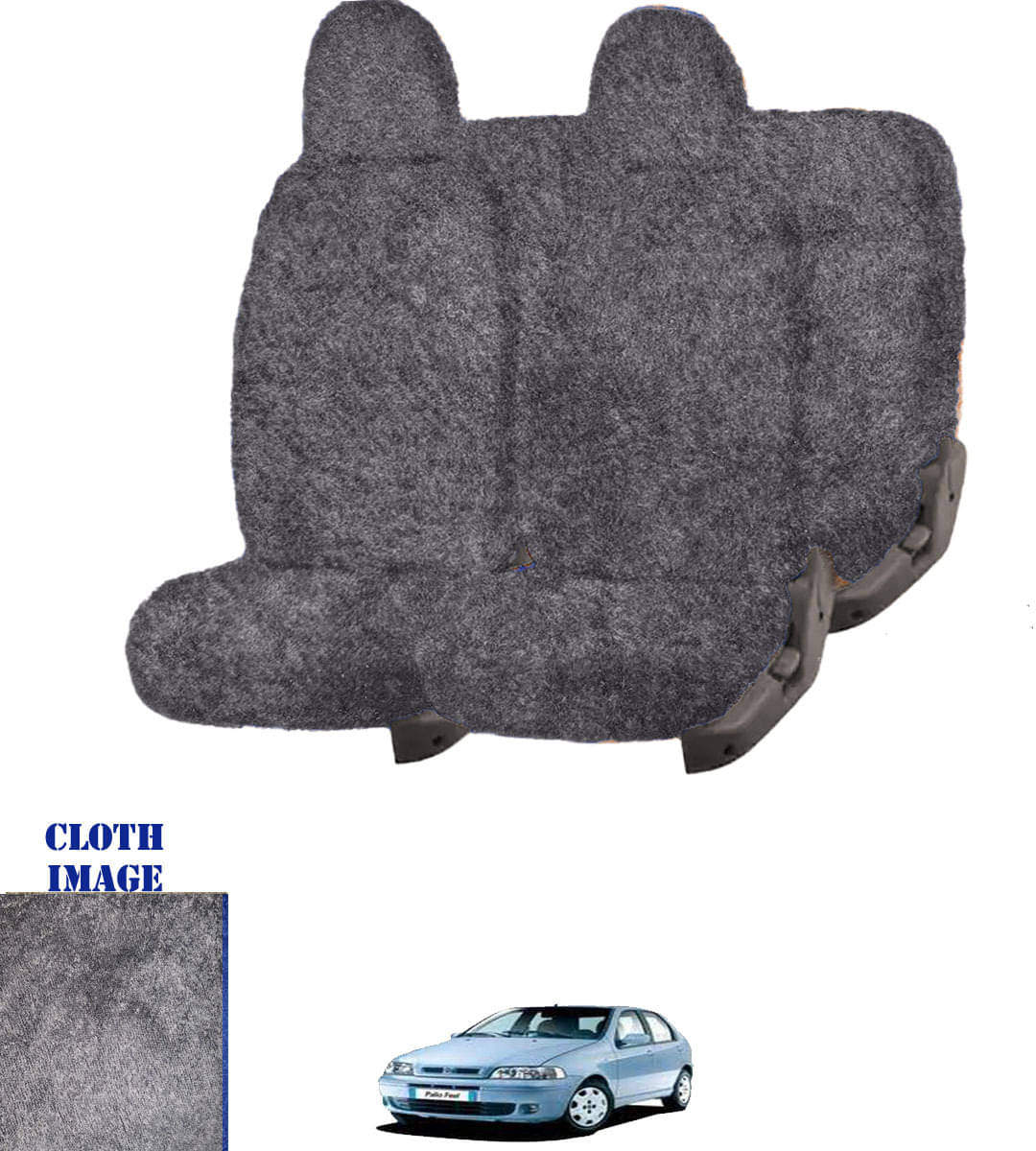     			Fiat Palio NV Grey 5 Seater Car Seat Cover