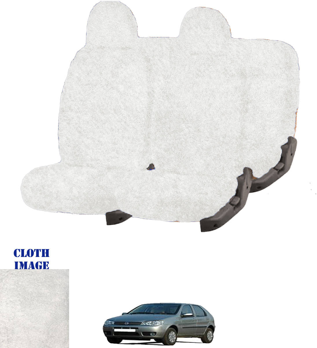 Fiat Palio Stile White 5 Seater Car Seat Cover     			Fiat Palio Stile White 5 Seater Car Seat Cover
