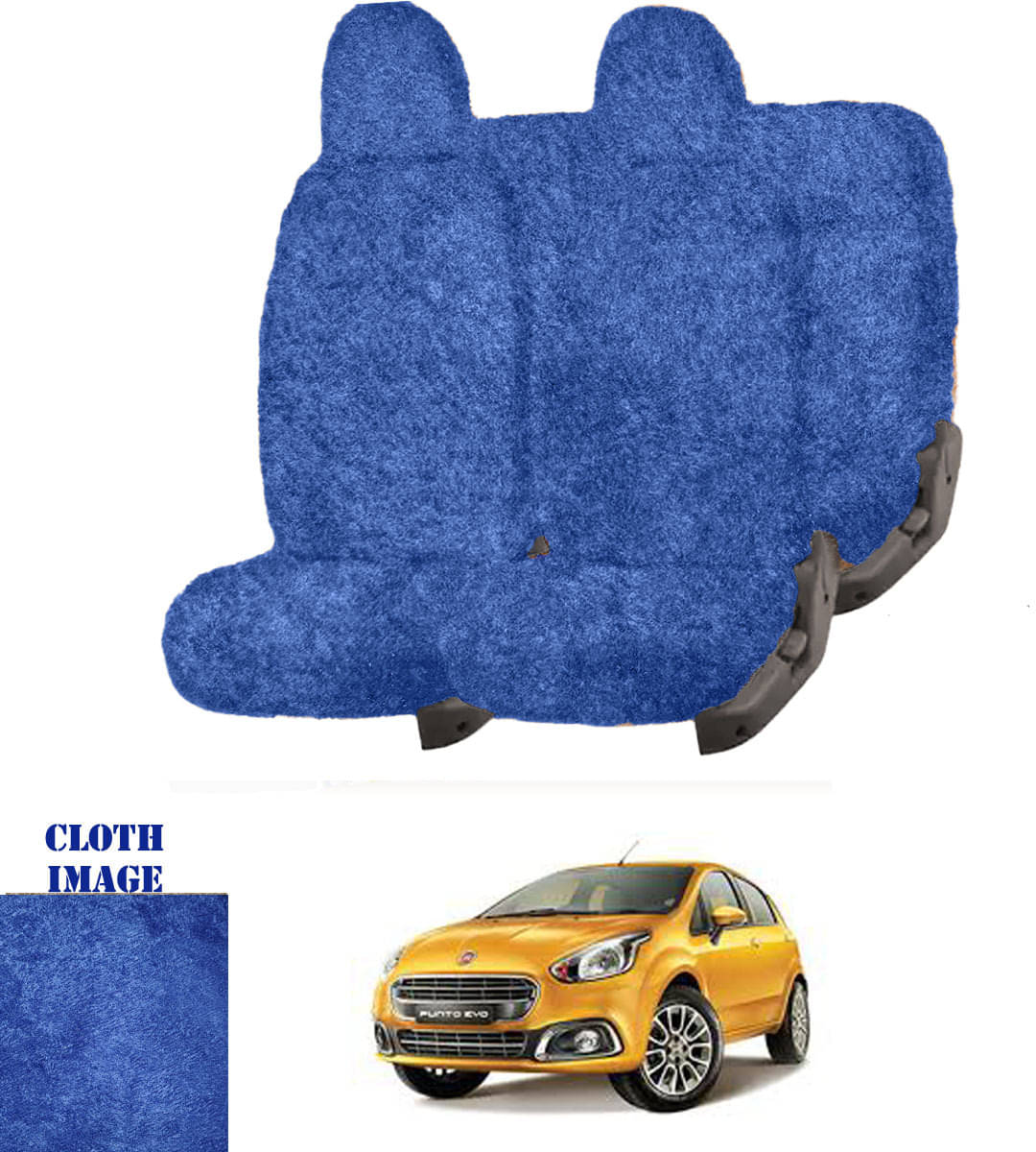 Fiat Punto Evo Blue 5 Seater Car Seat Cover     			Fiat Punto Evo Blue 5 Seater Car Seat Cover