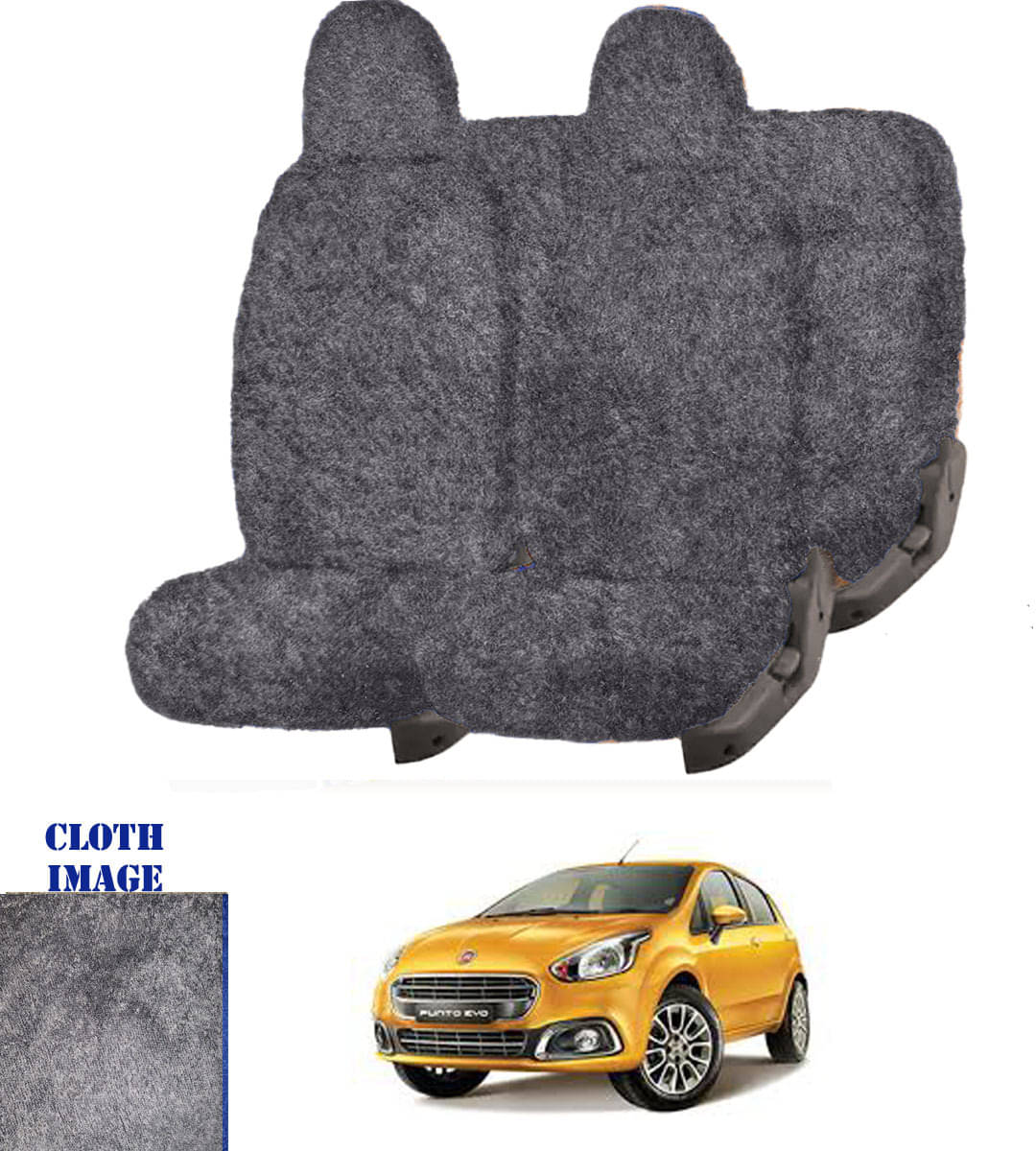 Fiat Punto Evo Grey 5 Seater Car Seat Cover Fiat Punto Evo Grey 5 Seater Car Seat Cover