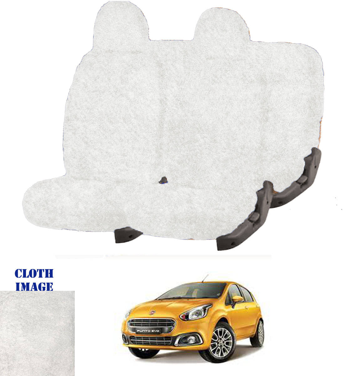 Fiat Punto Evo White 5 Seater Car Seat Cover Fiat Punto Evo White 5 Seater Car Seat Cover