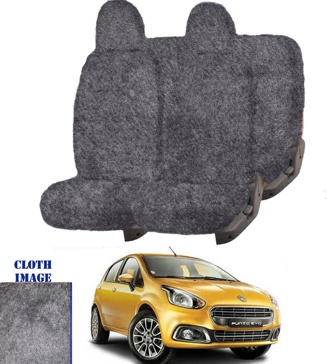     			Fiat Punto Grey 5 Seater Car Seat Cover
