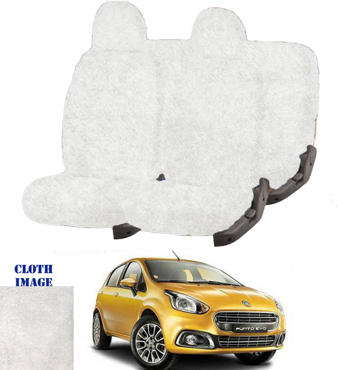 Fiat Punto White 5 Seater Car Seat Cover Fiat Punto White 5 Seater Car Seat Cover
