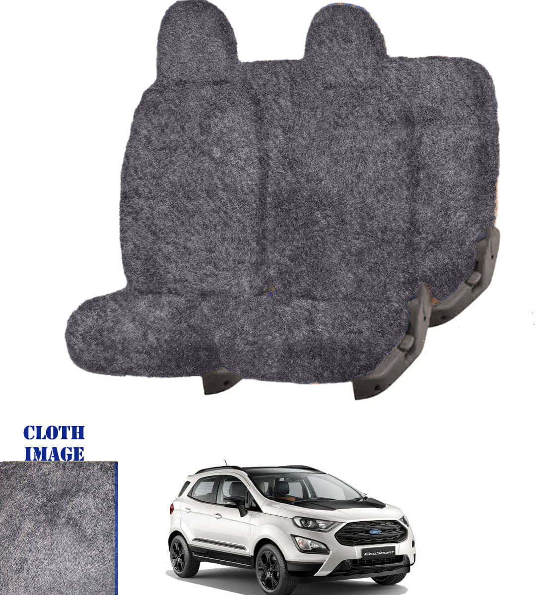 Ford Ecosport Grey 5 Seater Car Seat Cover     			Ford Ecosport Grey 5 Seater Car Seat Cover