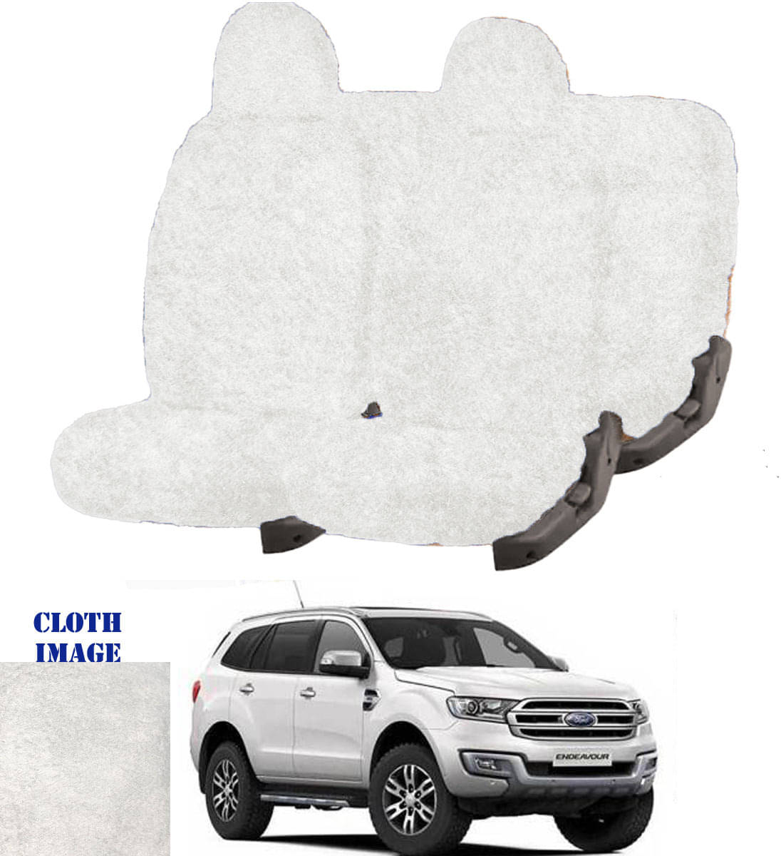 Ford Endeavour White 7 Seater Car Seat Cover Ford Endeavour White 7 Seater Car Seat Cover