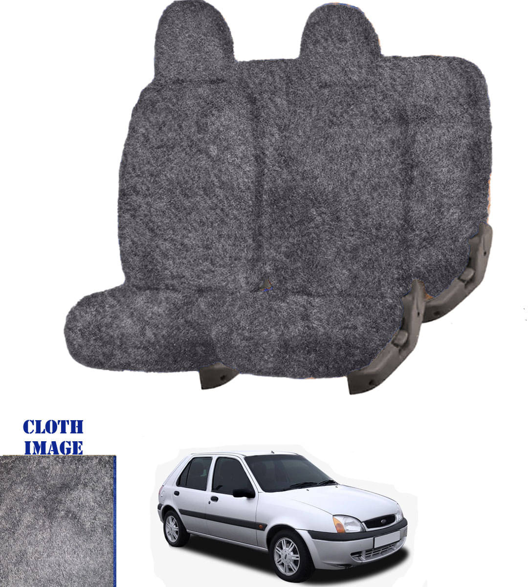     			Ford Fiesta Old Grey 5 Seater Car Seat Cover