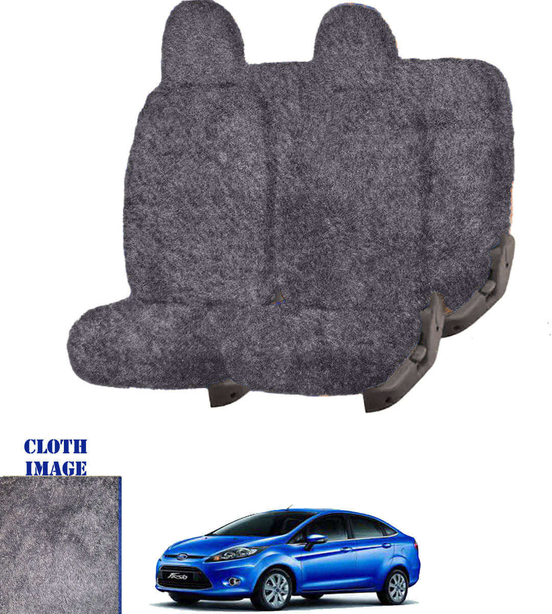     			Ford New Fiesta Grey 5 Seater Car Seat Cover