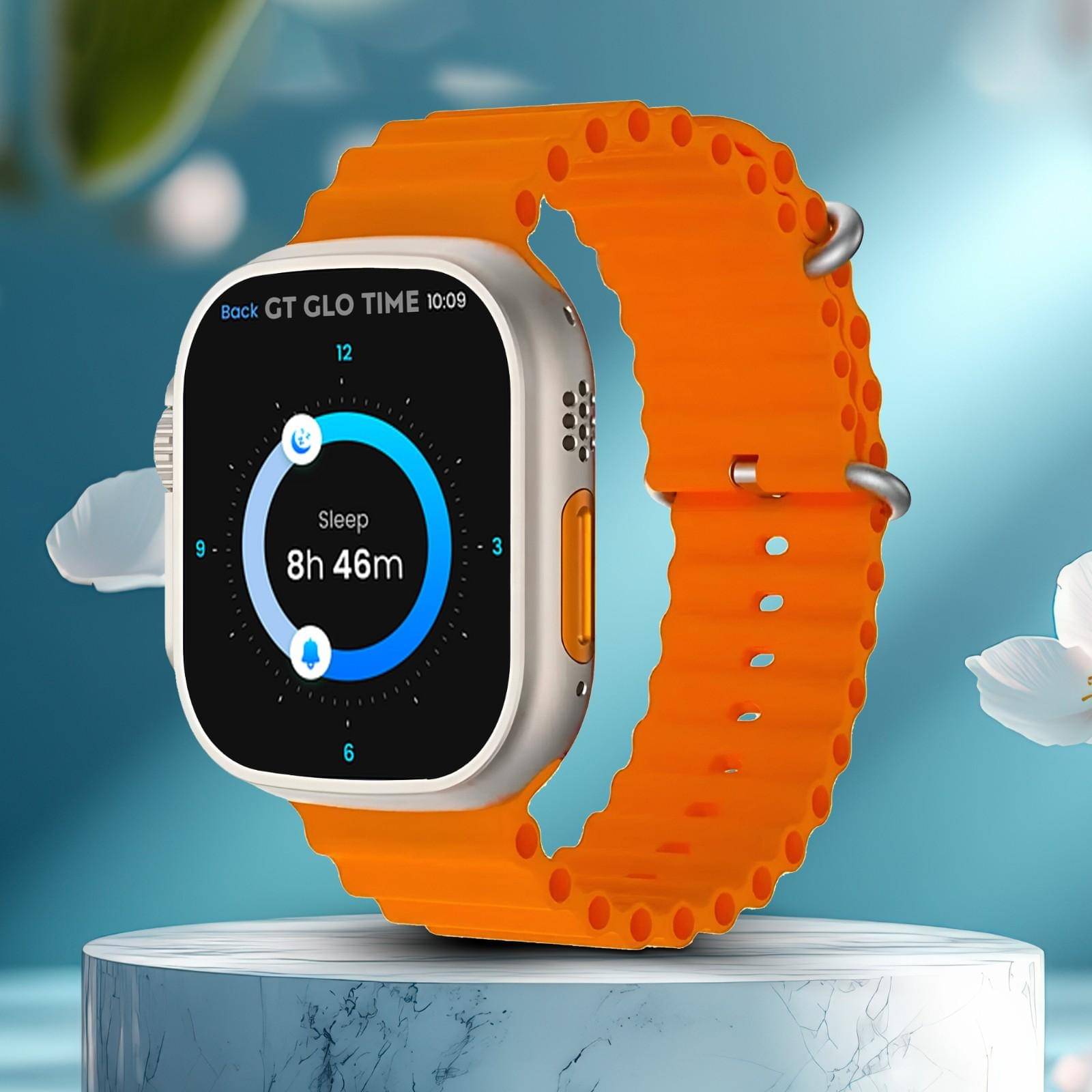     			GT GLOTIME AMOLED BT Calling Rubber Upto 2-3 days Smart Watch Orange