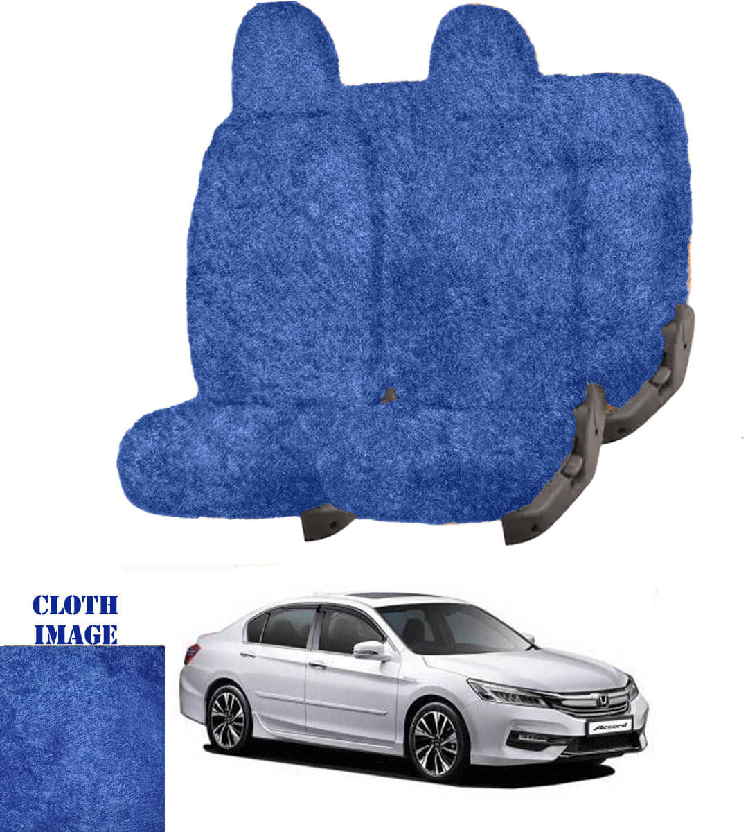 Honda Accord Blue 5 Seater Car Seat Cover     			Honda Accord Blue 5 Seater Car Seat Cover