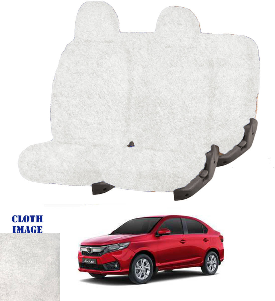 Honda Amaze White 5 Seater Car Seat Cover