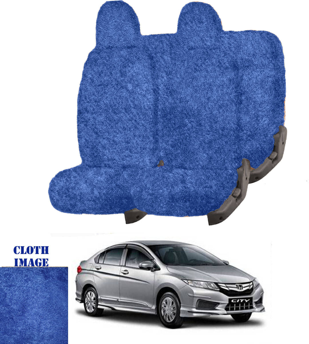     			Honda City Blue 5 Seater Car Seat Cover