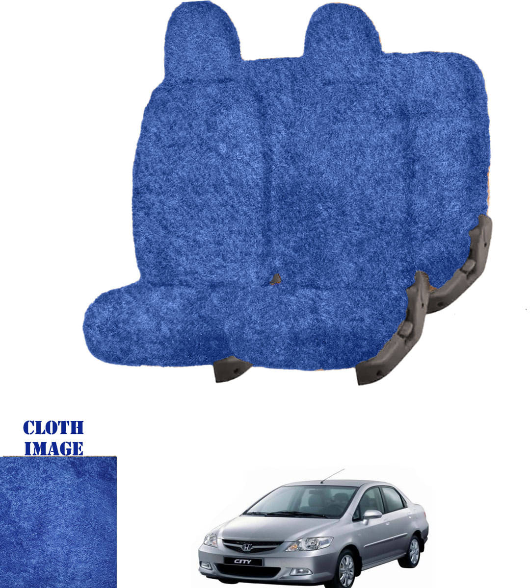     			Honda City Type 3 Blue 5 Seater Car Seat Cover