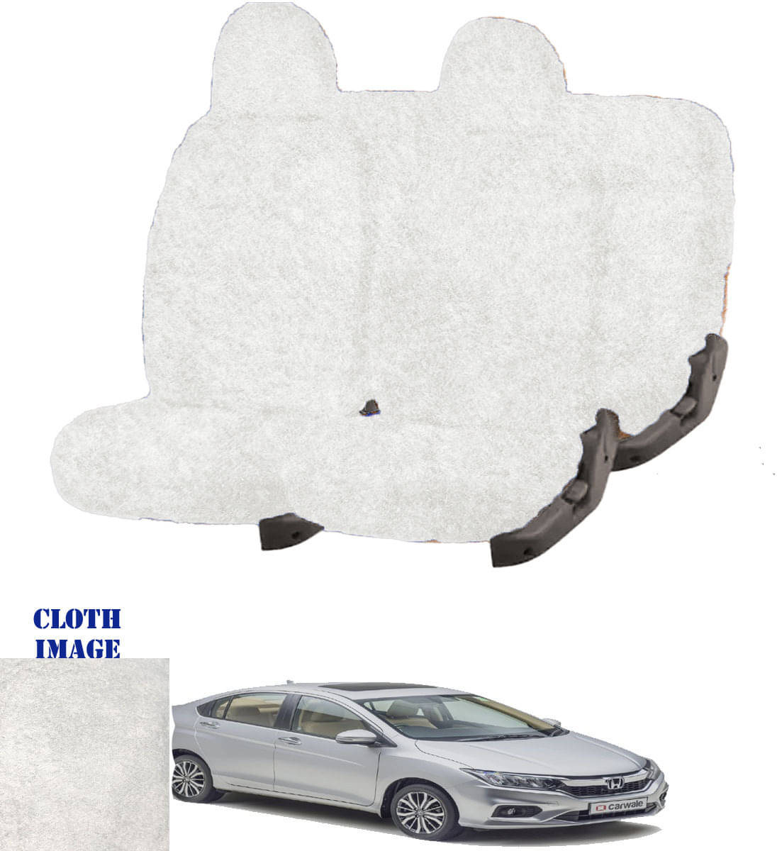     			Honda City Type 3 White 5 Seater Car Seat Cover
