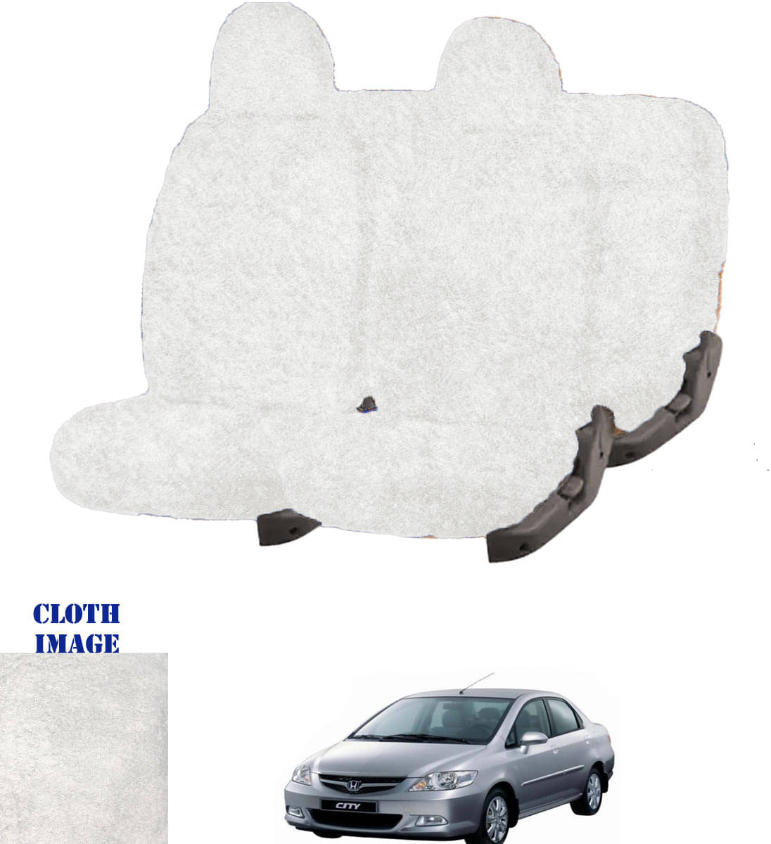     			Honda City Type 3 White 5 Seater Car Seat Cover