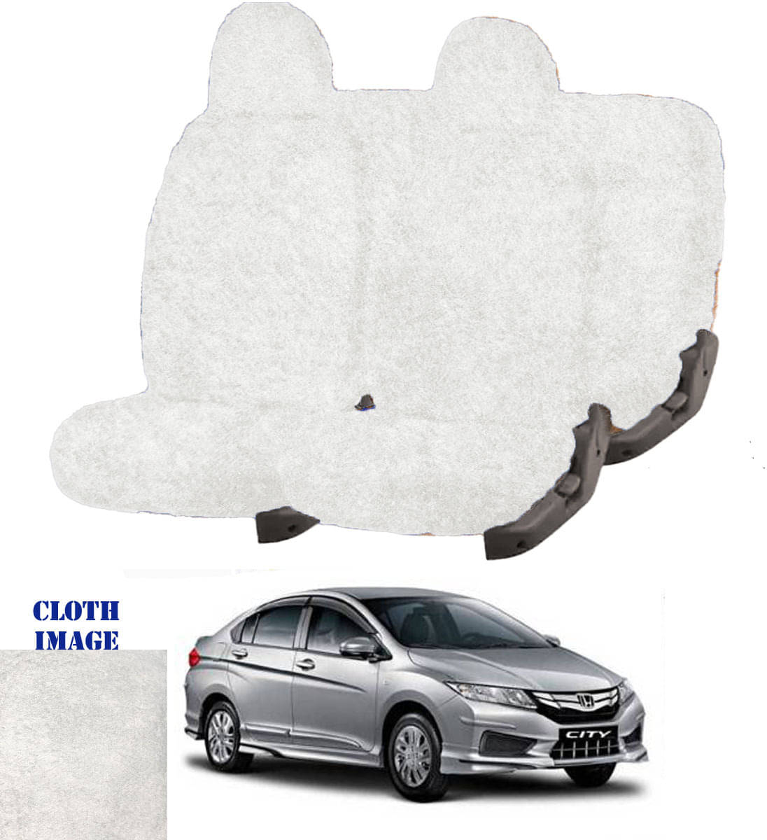     			Honda City White 5 Seater Car Seat Cover