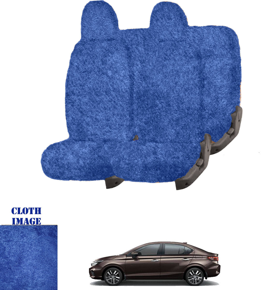     			Honda City ZX Blue 5 Seater Car Seat Cover