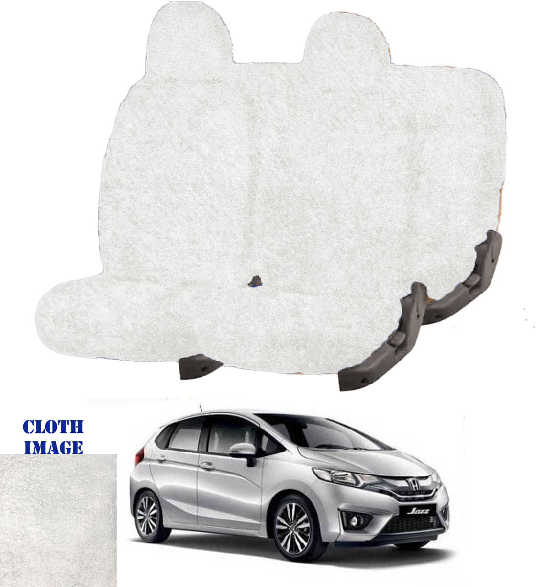 Honda Jazz White 5 Seater Car Seat Cover     			Honda Jazz White 5 Seater Car Seat Cover