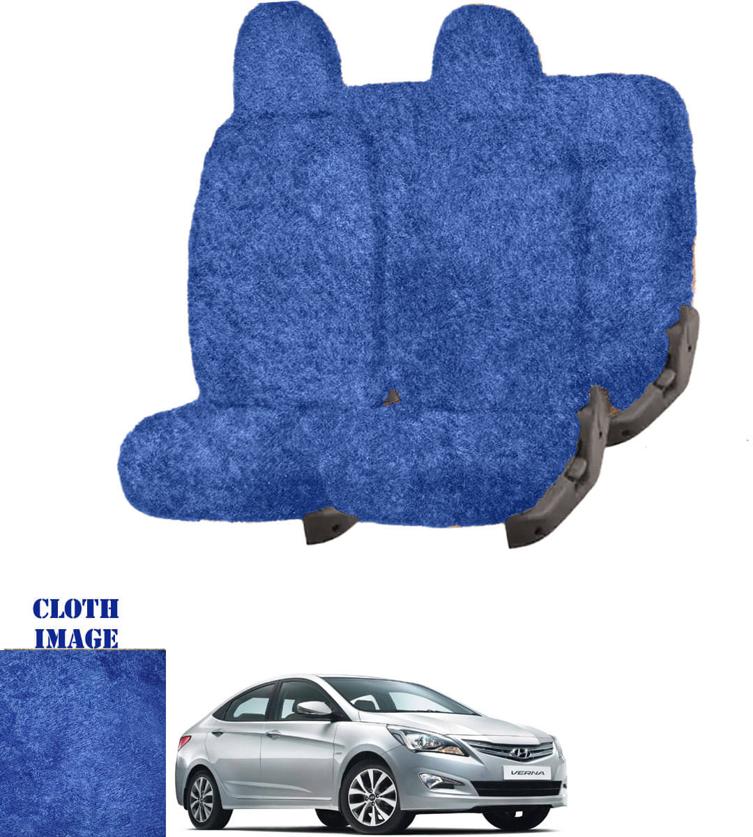 Hyundai Fluidic Verna 4S Blue 5 Seater Car Seat Cover Hyundai Fluidic Verna 4S Blue 5 Seater Car Seat Cover