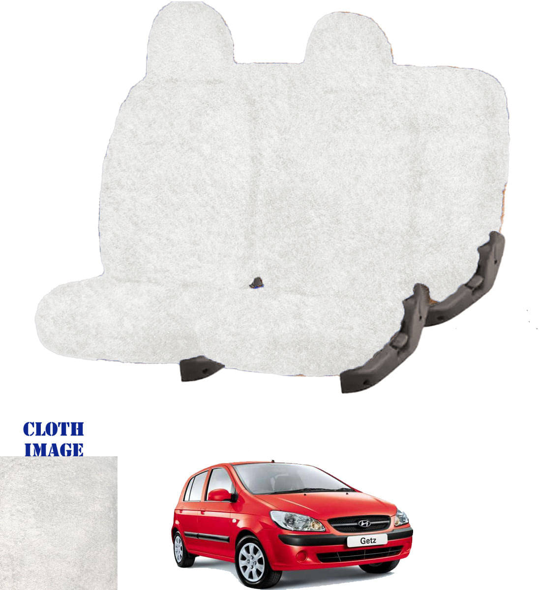    			Hyundai Getz Prime White 5 Seater Car Seat Cover