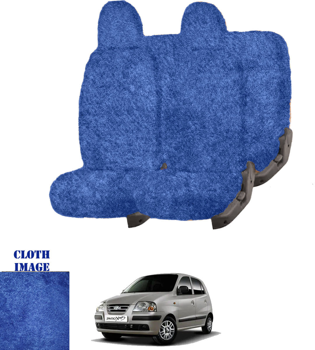 Hyundai Santro Xing Blue 5 Seater Car Seat Cover