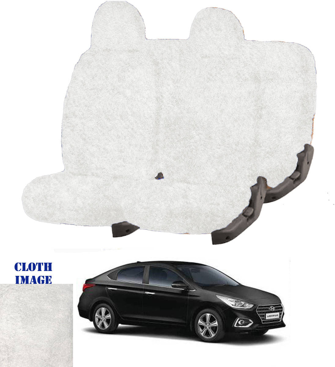 Hyundai Verna White 5 Seater Car Seat Cover Hyundai Verna White 5 Seater Car Seat Cover