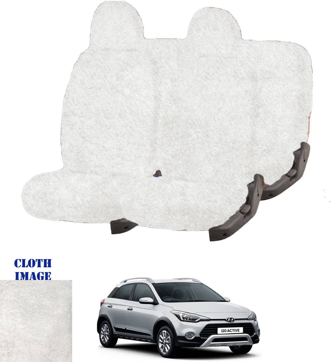 Hyundai i20 Active White 5 Seater Car Seat Cover