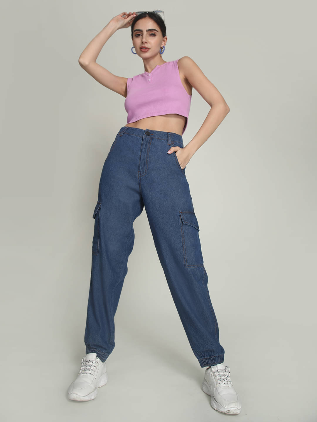     			IVOC - Blue Denim Jogger Women's Jeans ( Pack of 1 )