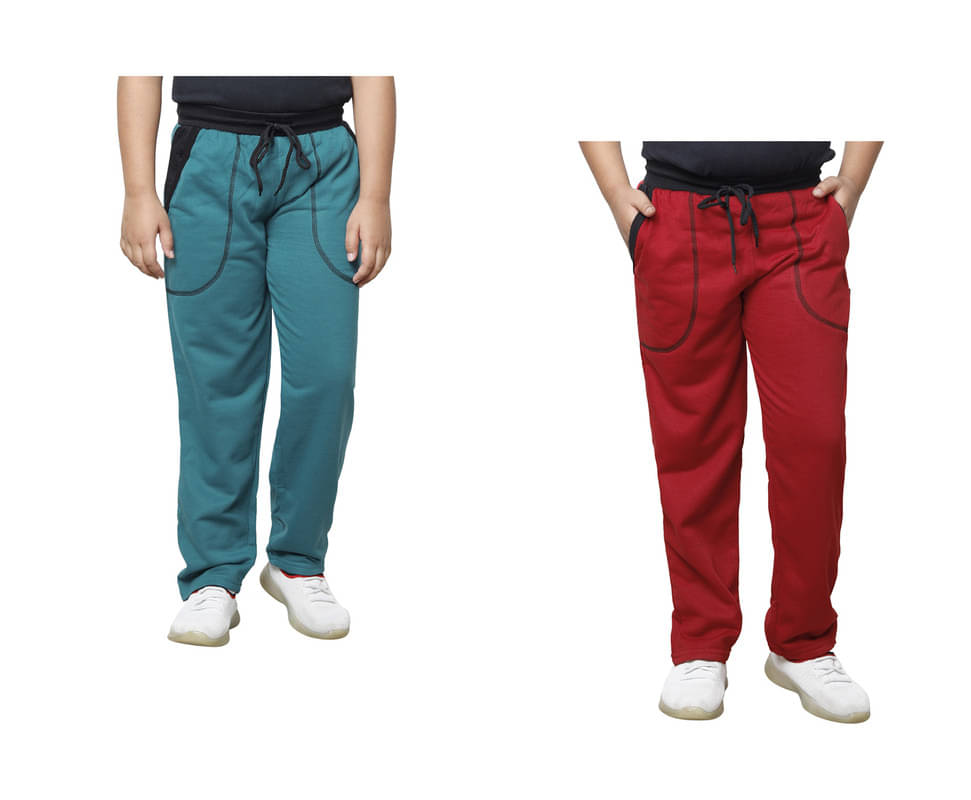     			IndiWeaves Pack of 2 Boys Fleece Trackpant ( Multicolor )