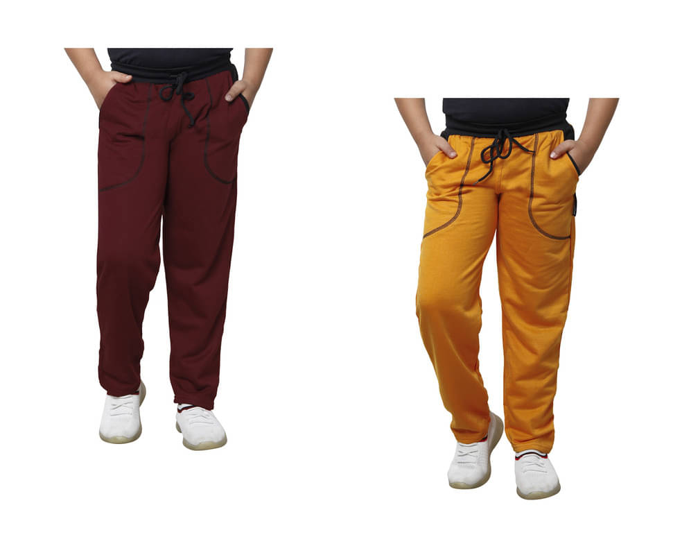     			IndiWeaves Pack of 2 Boys Fleece Trackpant ( Multicolor )