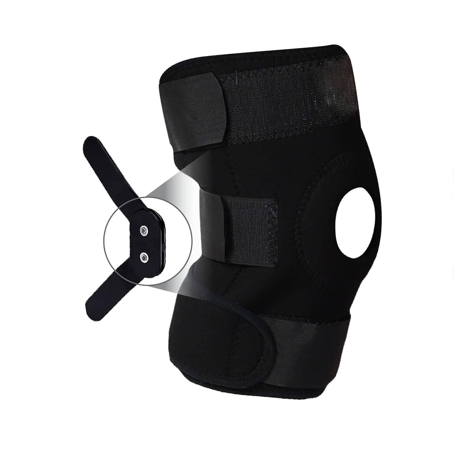 JARVIS Unisex Hinged Knee Braces Single Black ( Free Size - Size ) JARVIS Unisex Hinged Knee Braces Single Black ( Free Size - Size )