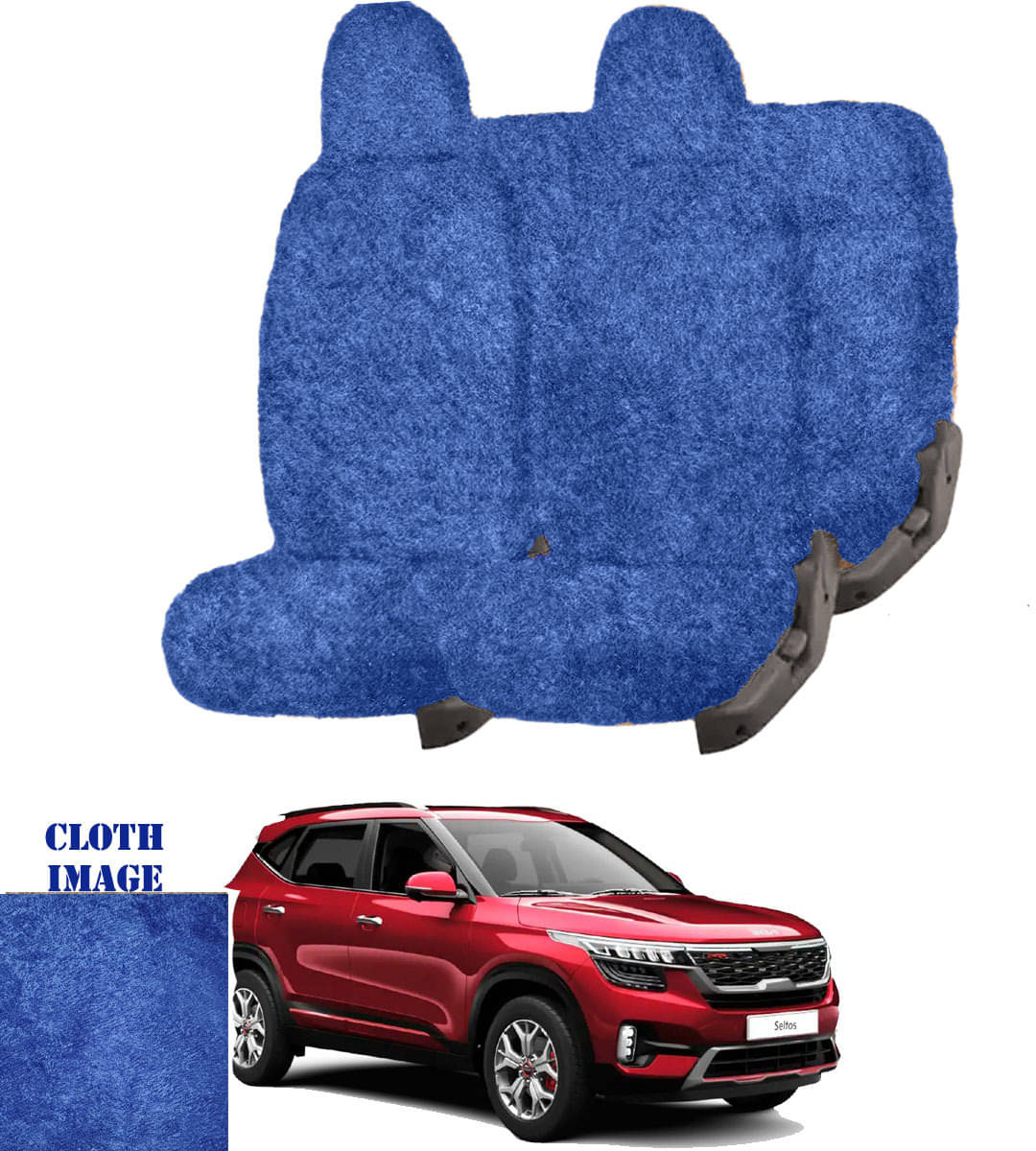 Kia Seltos Blue 5 Seater Car Seat Cover Kia Seltos Blue 5 Seater Car Seat Cover
