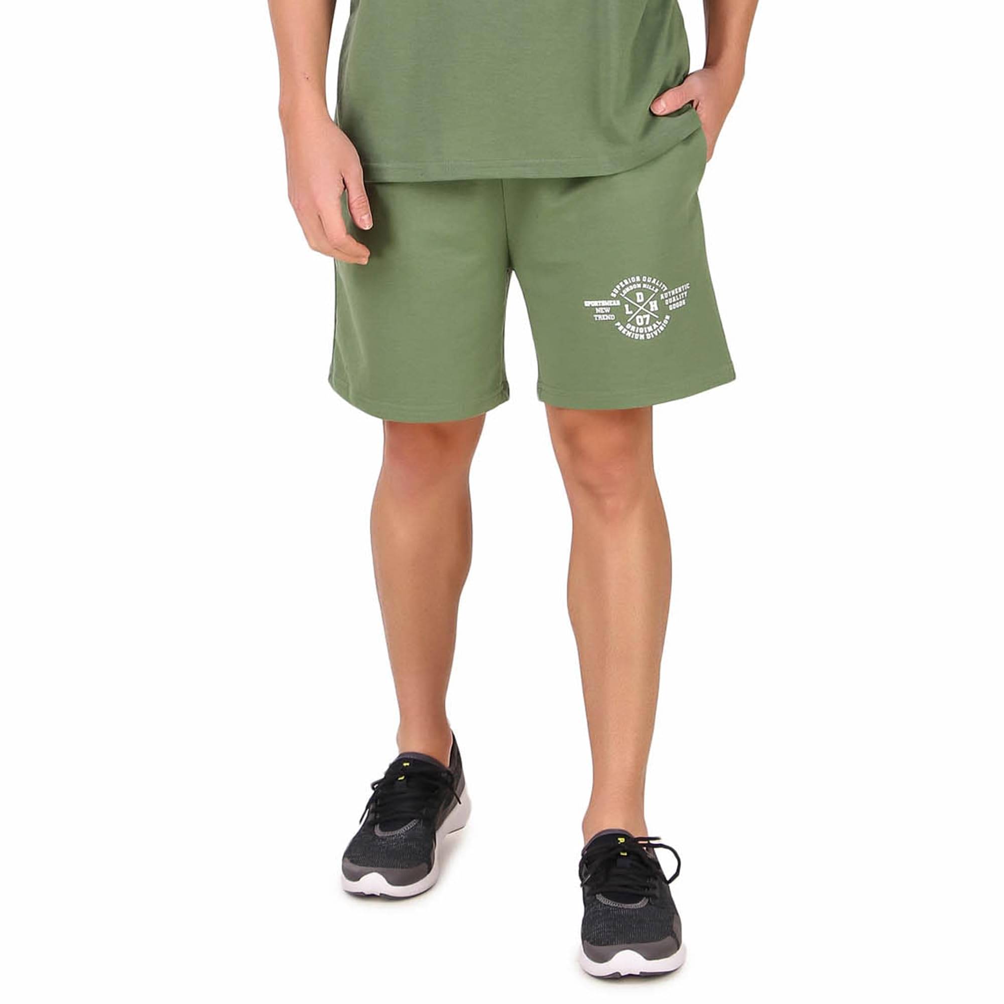     			LONDON HILLS Green Cotton Blend Men's Shorts ( Pack of 1 )