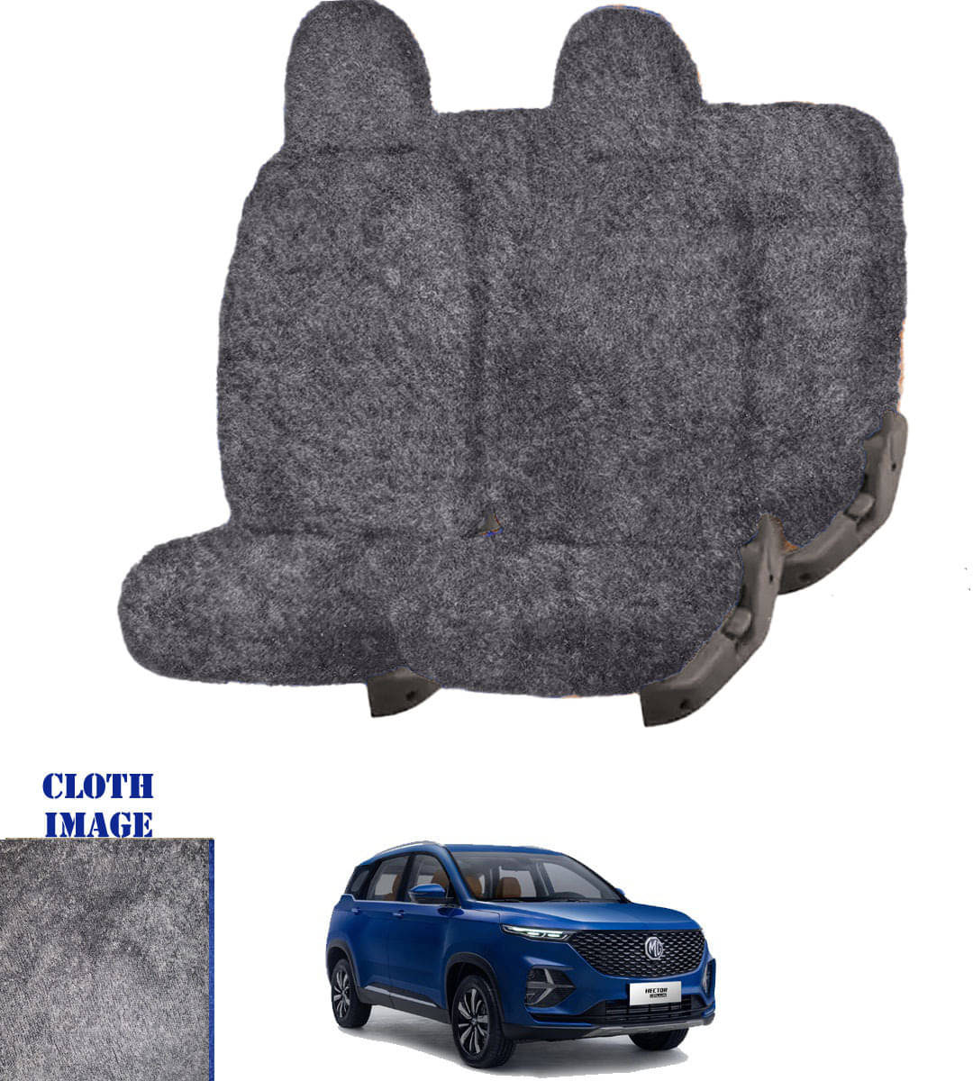 MG Hector Plus Grey 7 Seater Car Seat Cover MG Hector Plus Grey 7 Seater Car Seat Cover
