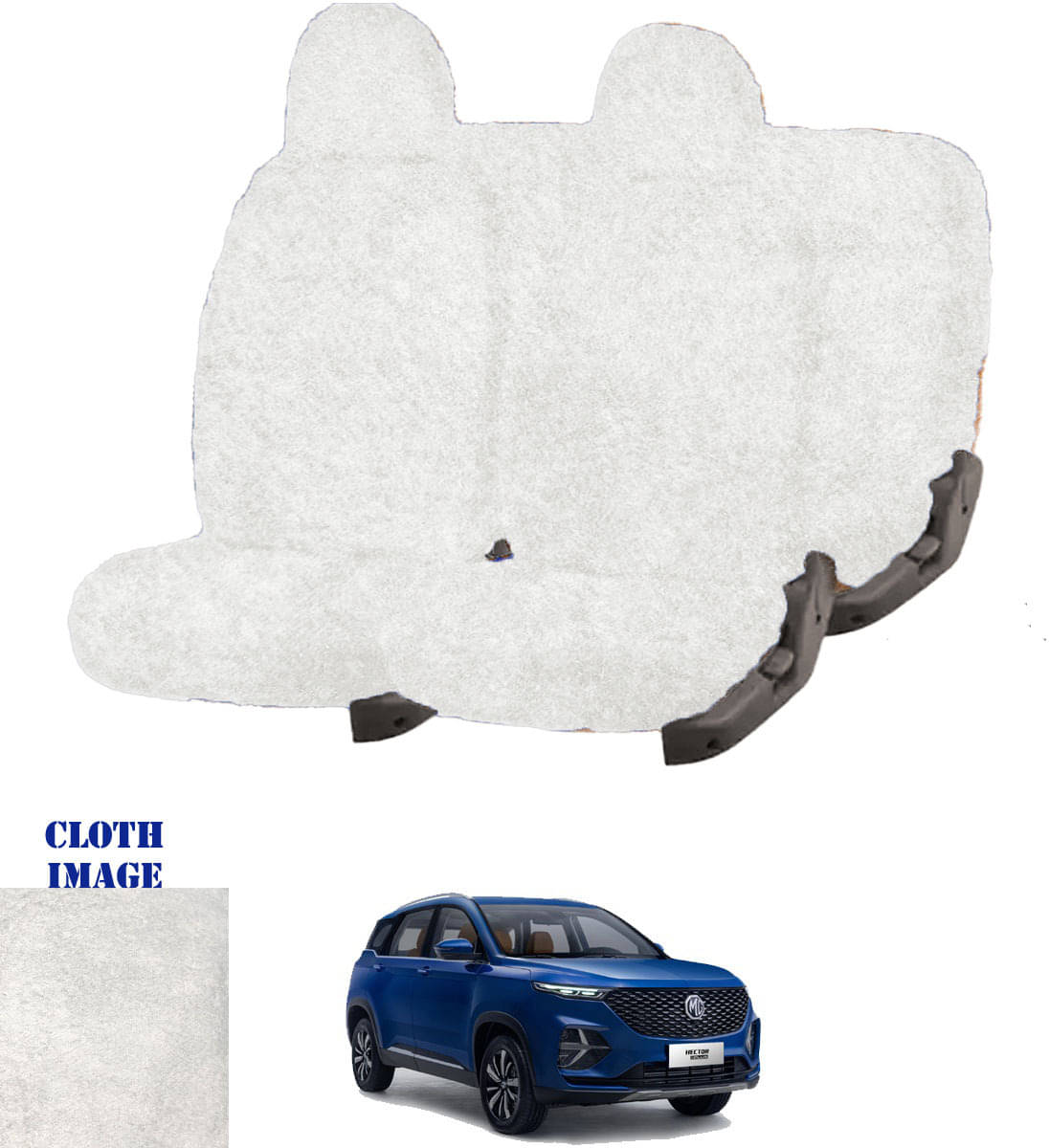 MG Hector Plus White 7 Seater Car Seat Cover MG Hector Plus White 7 Seater Car Seat Cover