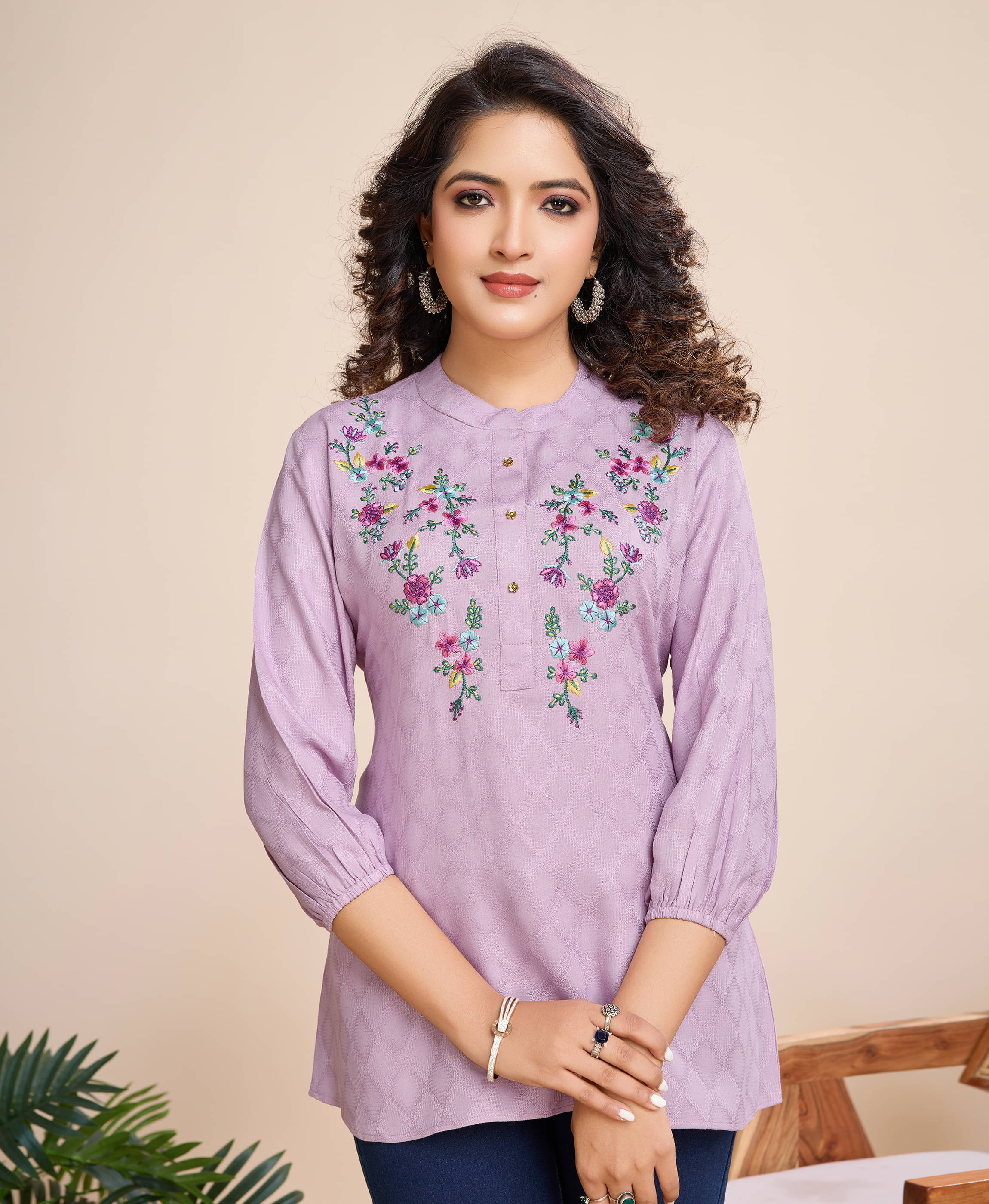 MOJILAA Women's Viscose A-Line Top ( Pink ) MOJILAA Women's Viscose A-Line Top ( Pink )