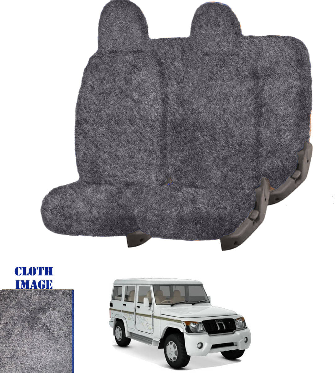 Mahindra Bolero 7S Grey 7 Seater Car Seat Cover     			Mahindra Bolero 7S Grey 7 Seater Car Seat Cover