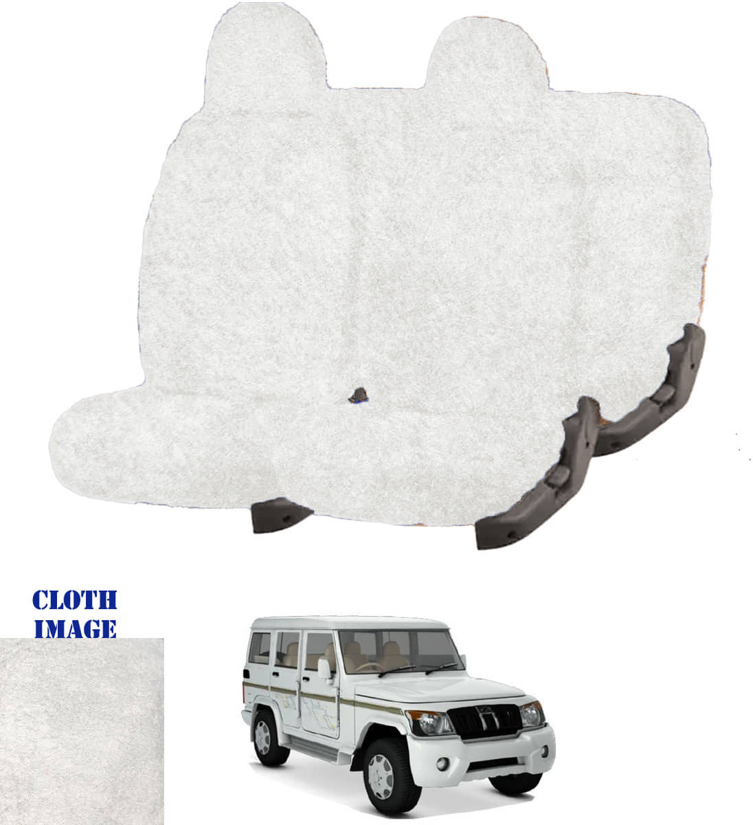 Mahindra Bolero 7S White 7 Seater Car Seat Cover