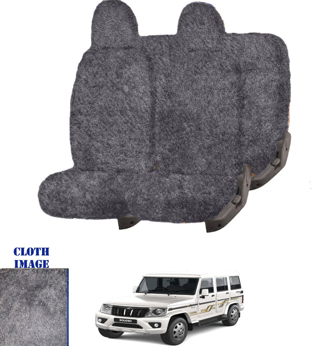     			Mahindra Bolero 8S Grey 8 Seater Car Seat Cover