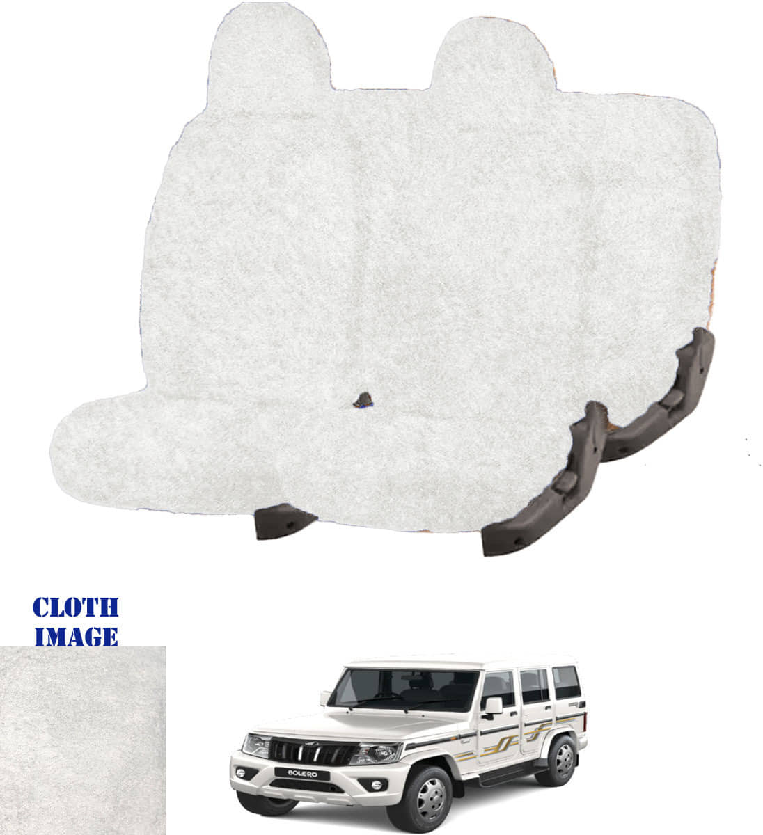 Mahindra Bolero 8S White 8 Seater Car Seat Cover