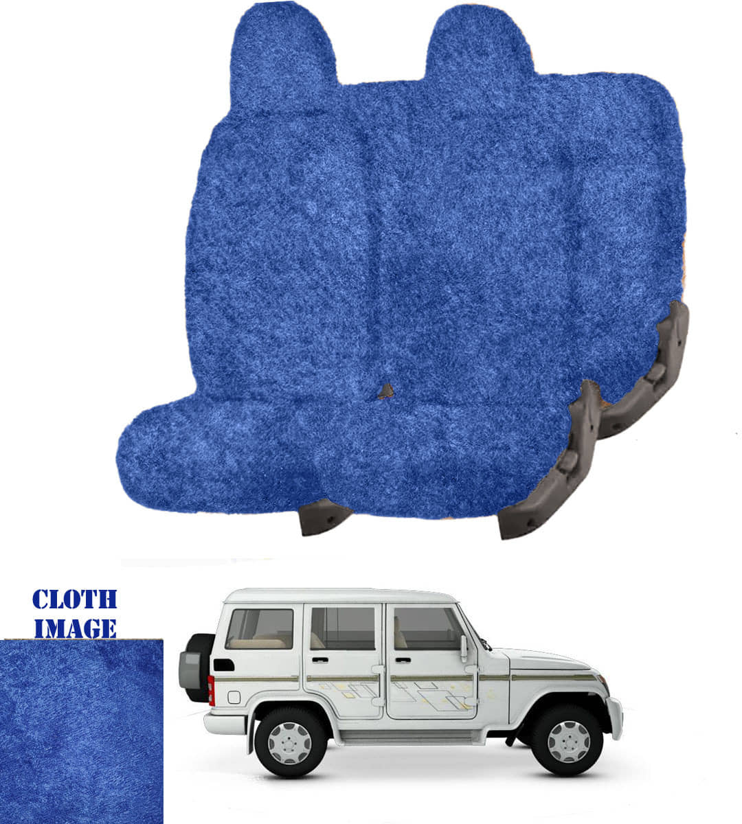 Mahindra Bolero Blue 7 Seater Car Seat Cover
