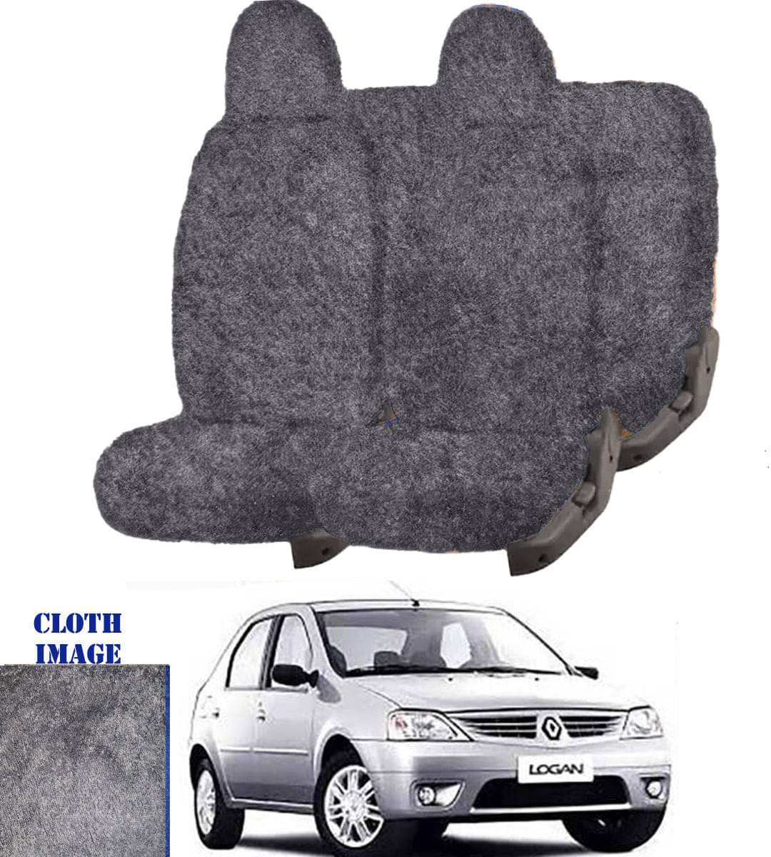 Mahindra Logan Grey 5 Seater Car Seat Cover Mahindra Logan Grey 5 Seater Car Seat Cover