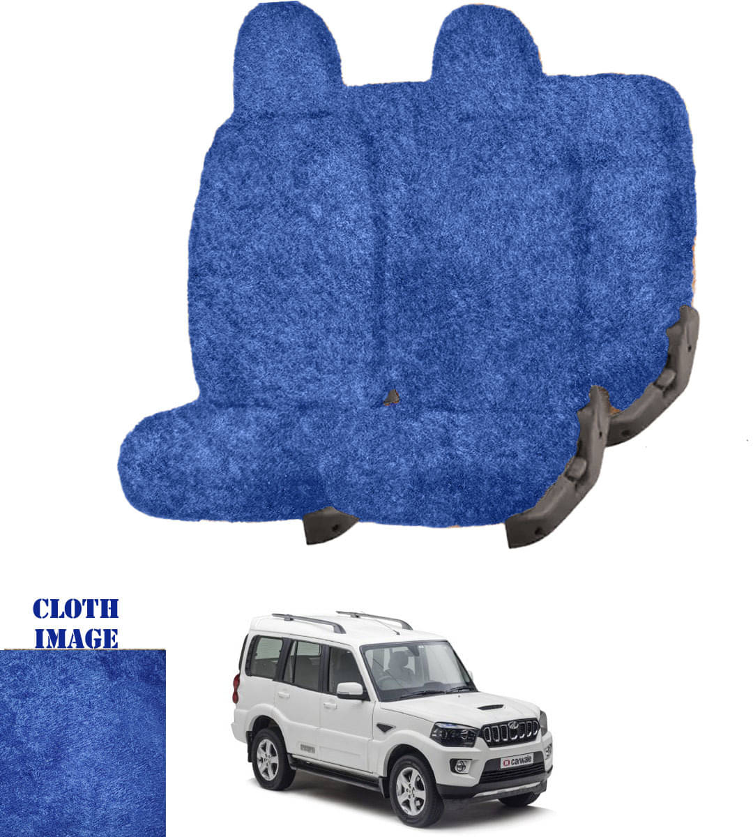     			Mahindra New Scorpio Blue 5 Seater Car Seat Cover