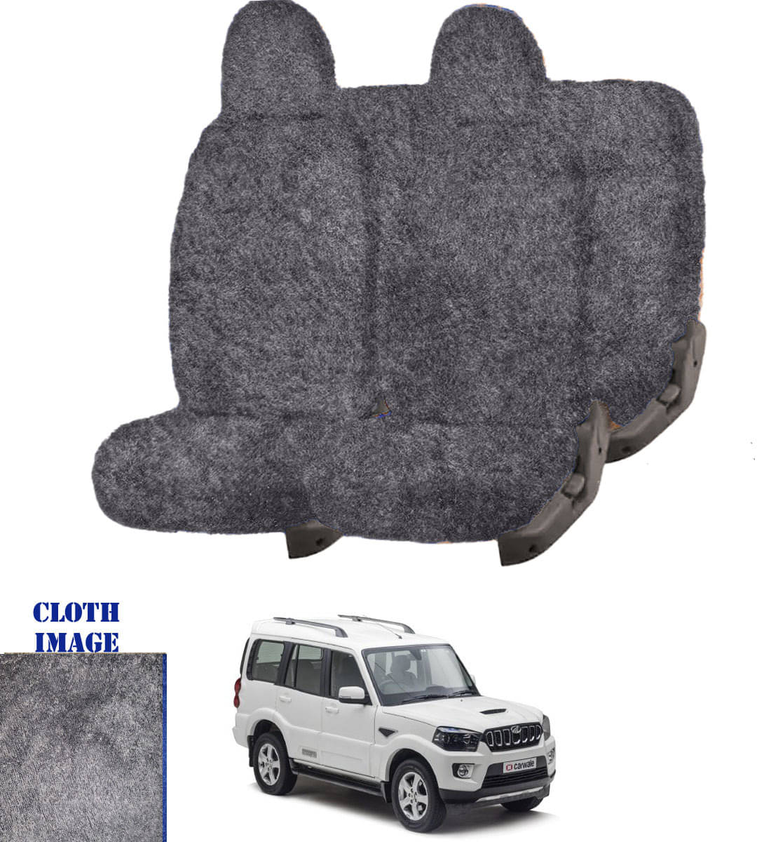     			Mahindra New Scorpio Grey 5 Seater Car Seat Cover