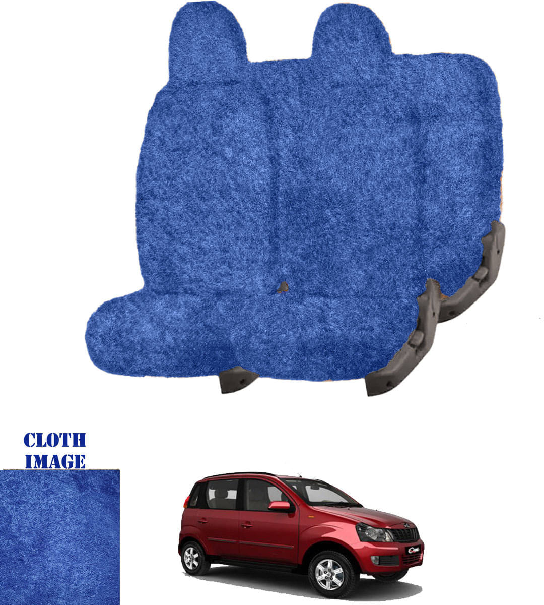     			Mahindra Quanto 7S Blue 7 Seater Car Seat Cover