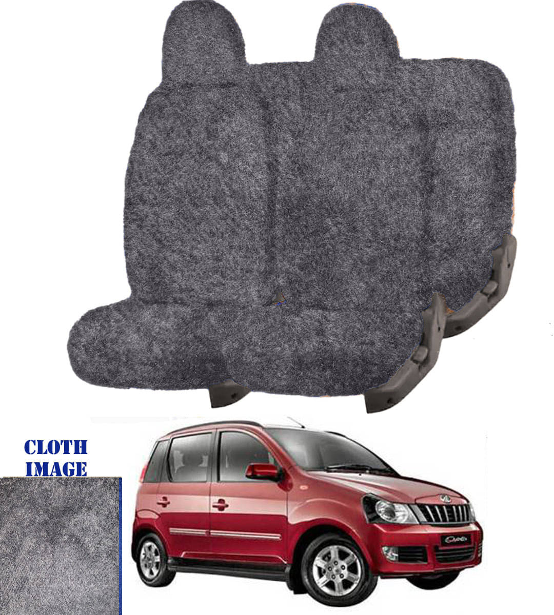 Mahindra Quanto Grey 8 Seater Car Seat Cover     			Mahindra Quanto Grey 8 Seater Car Seat Cover