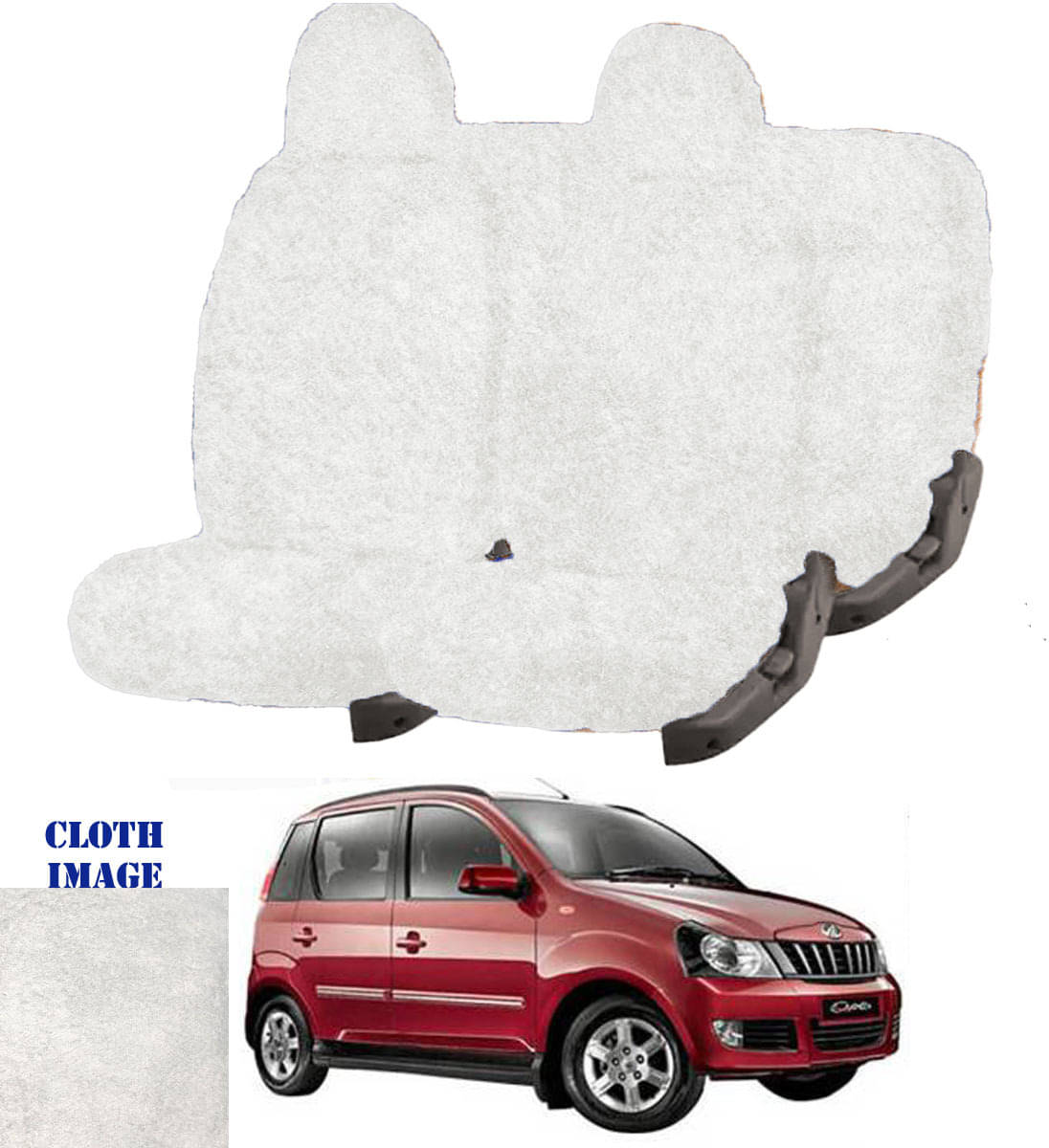 Mahindra Quanto White 8 Seater Car Seat Cover     			Mahindra Quanto White 8 Seater Car Seat Cover