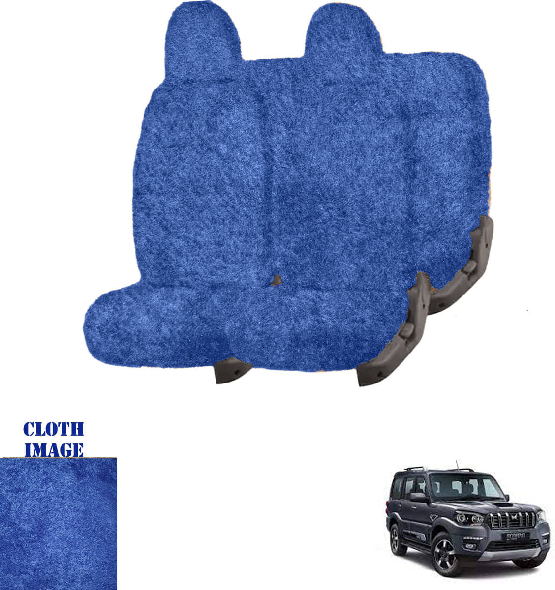Mahindra Scorpio 7S Captain Blue 7 Seater Car Seat Cover Mahindra Scorpio 7S Captain Blue 7 Seater Car Seat Cover